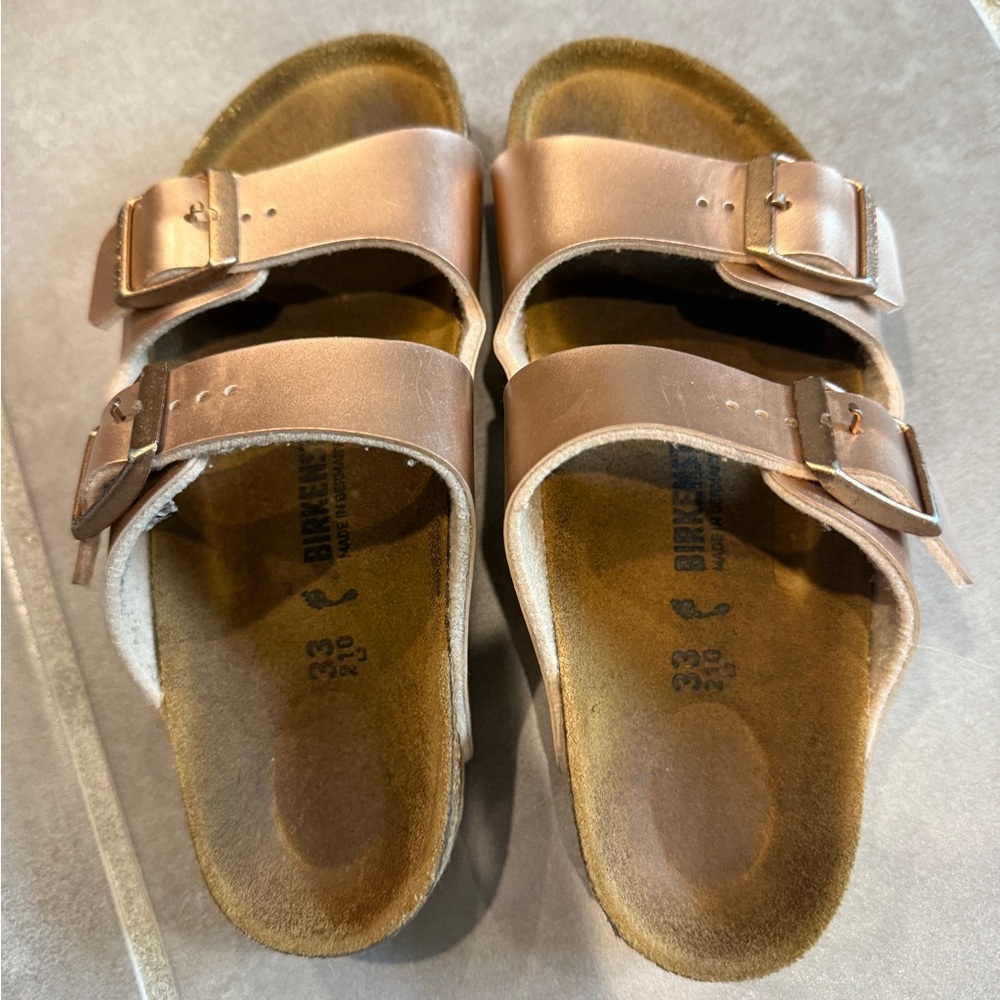 Girls Birkenstock Metallic Sandals